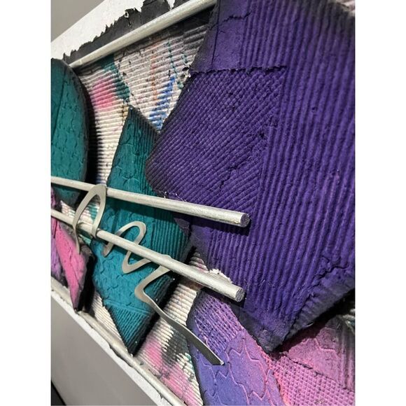 Postmodern 3D Mixed Media Art – “Graphics V” by M. Spillers (Circa 80s/90s) - Picture 5 of 10